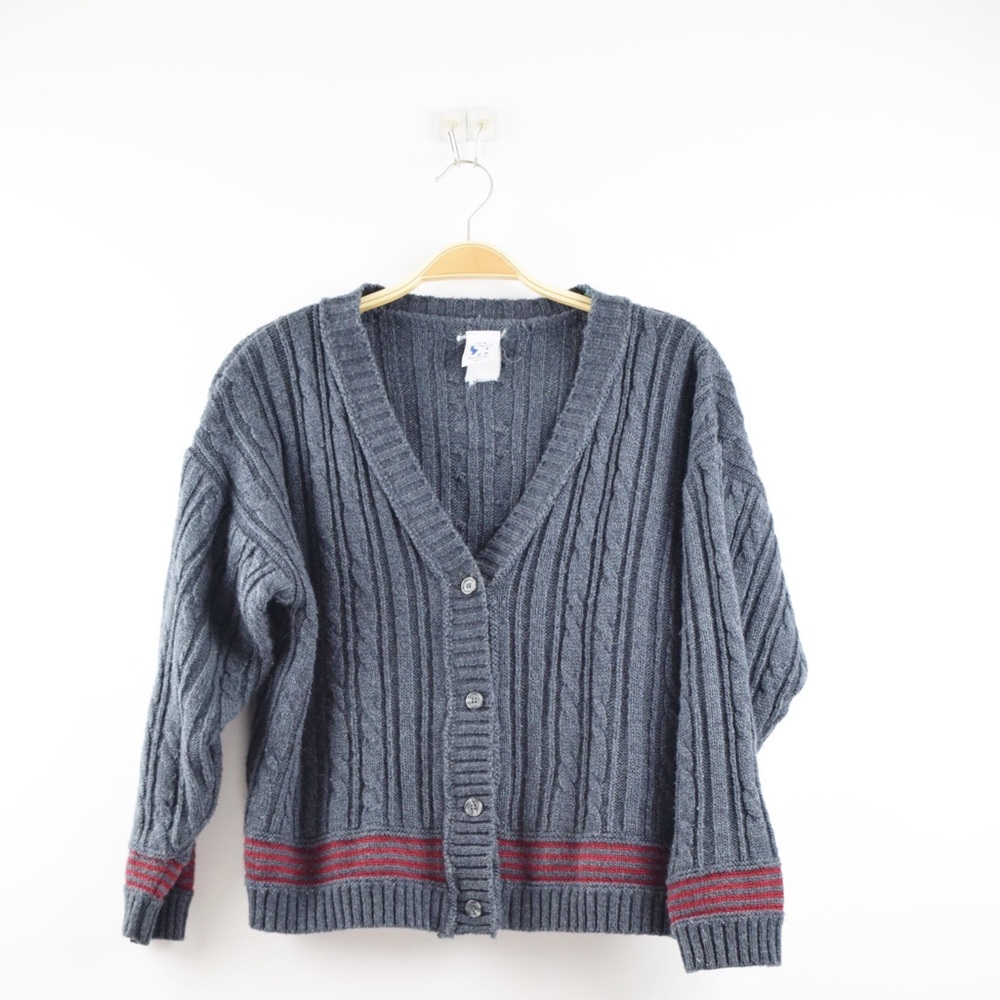 Vintage Jean Bourget Size S Wool Blend Cardigan